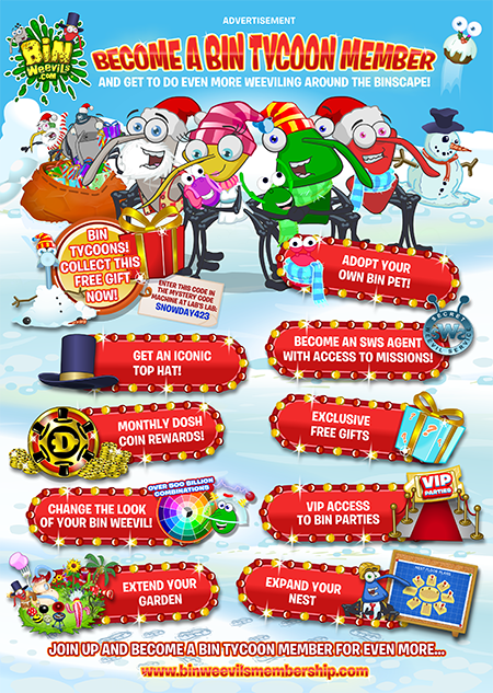 Bin Weevils Membership Advert